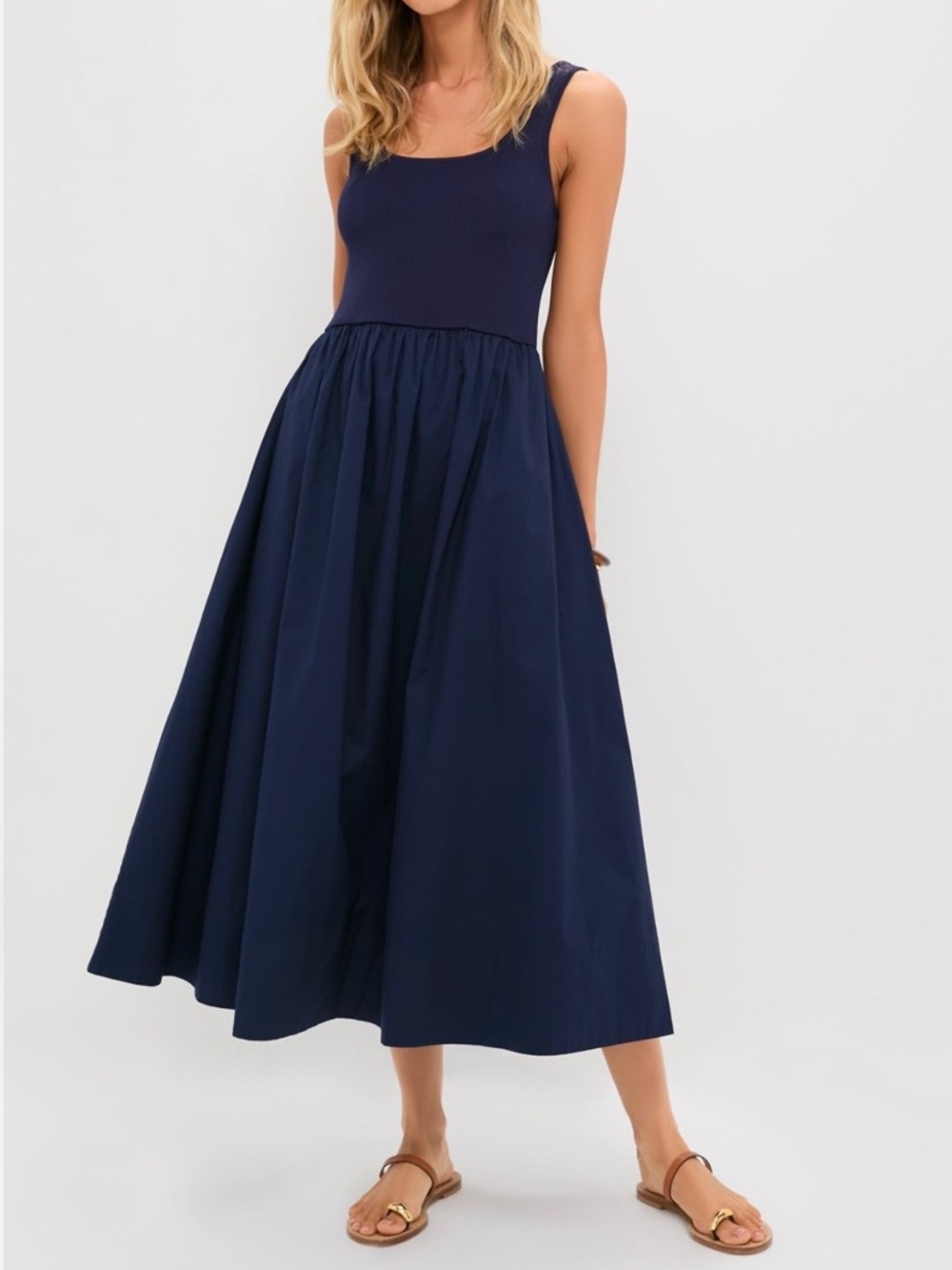 Tuckernuck Navy Mixed Media Juliette Dress